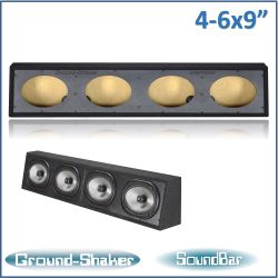 black 4-6x9 speaker soundbar (speakers not included)