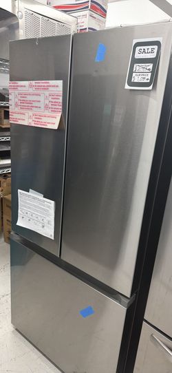 💥Great Save💥 33in. 25 cu. ft. Standard Depth 3-Door French Door Smart Refrigerator in Stainless Steel w/Beverage Center and Dual Ice
