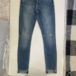 AllSaints Mast Jeans - Skinny Fit Distressed Denim (Size W27)