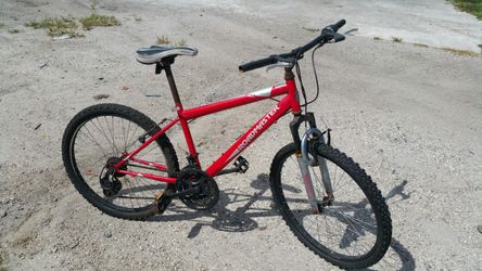 Red mountain bike