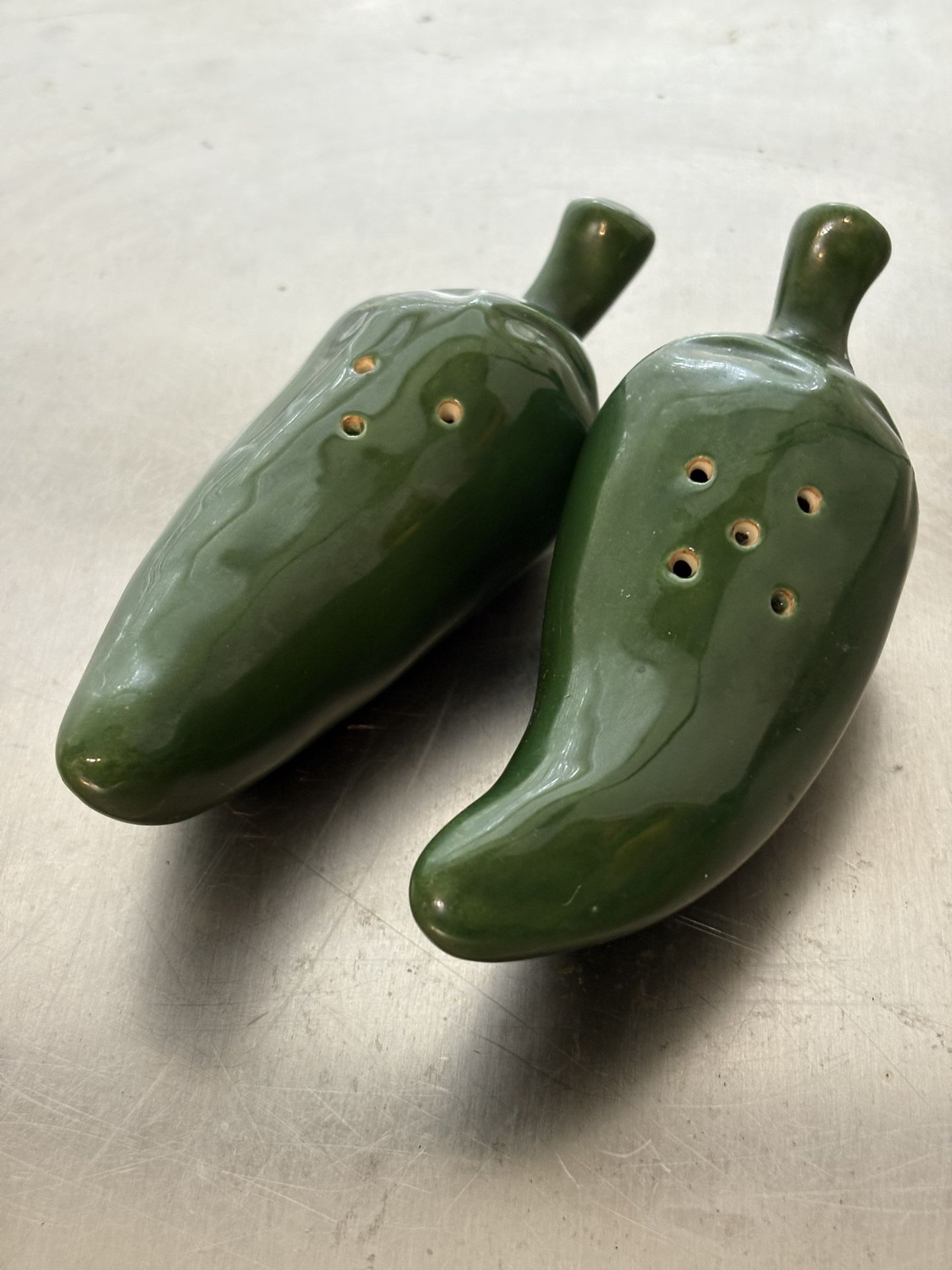 Vintage Jalapeño Pepper Salt & Pepper Shakers.