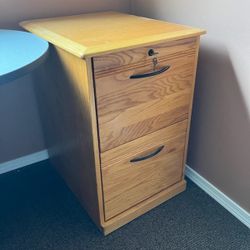 Wood File Cabinet 