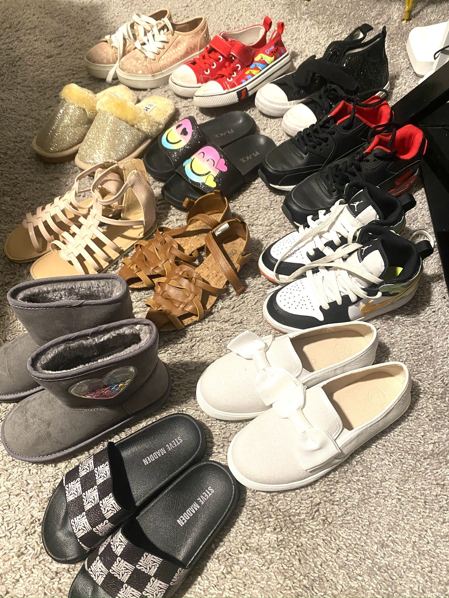 Girls Mixed Clothes And Designer Shoes 