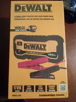 DEWALT Lithium jump starter with usb power bank