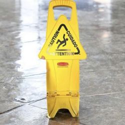 caution wet floor sign