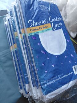 Kennedy Home Products Shower Curtain Liner Solid White Vinyl 72x72