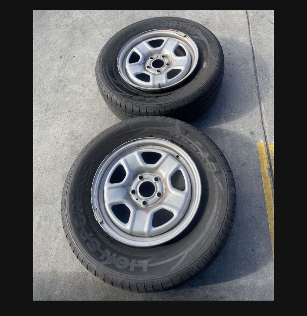 2 - 225/70r16 5x5 5x127 Jeep Cherokee Rims Wheels Good 90% Treads Tires!!!!!