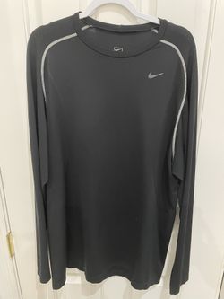 Mens Nike DriFit Training Long Sleeve Shirt, Black, Size XXL