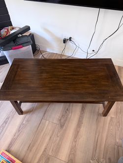 Wooden brown coffee table