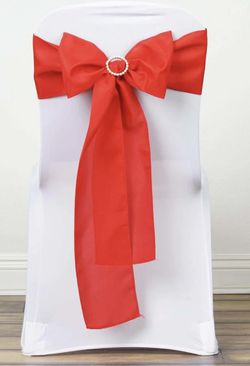 50 Red Chair Sashes - New! 