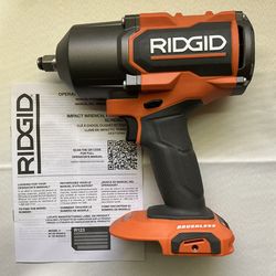 RIDGID. 18V Lithium Ion Brushless Cordless 1/2 in. 4-Mode High-Torque Impact Wrench(Tool Only).