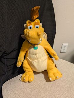 VTG 2000 Playskool Dragon Tales Quetzal Plush 12" Hasbro Yellow Dragon Rare HTF