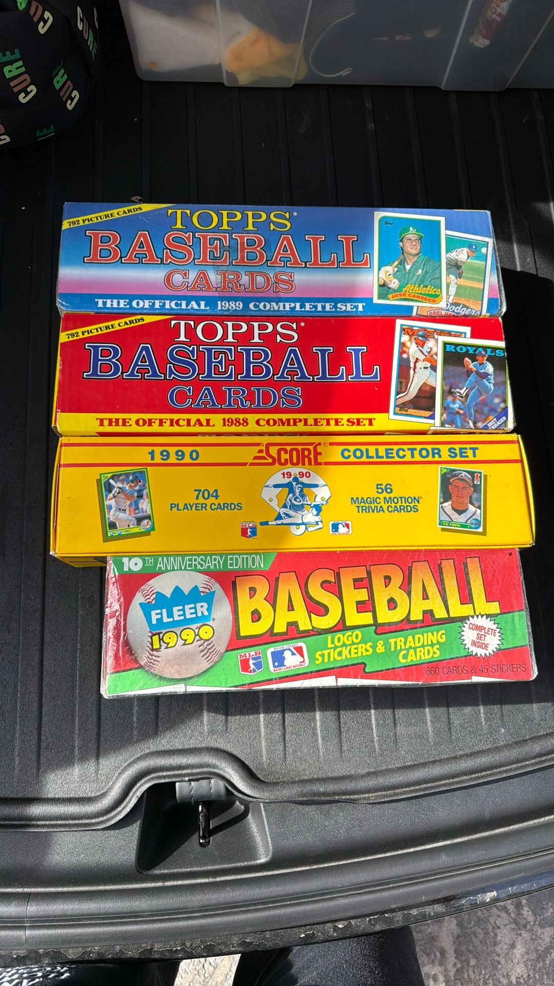 Baseball Card Boxes TOPPS, FLEER, Score