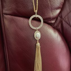 New Stunning Tassel Rhinestone Necklace