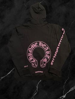 Black Pink horseshoe Chrome hearts hoodie