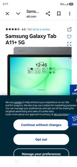 Galaxy tab 11+ 128gigs new new