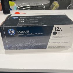 New hp 12a black original laserjet toner cartridge Dual Pack