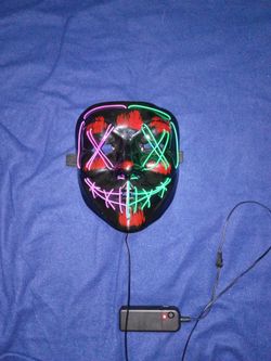 Cool mask with neon lighting. 3 settings