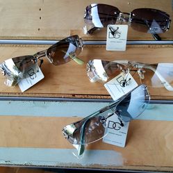SUNGLASSES -DG Optical Quality. Brand new with tags. See pics. 3$ a pair or 25$ for all.