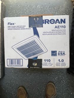 New Broan AE110 Bathroom Exhaust Fan