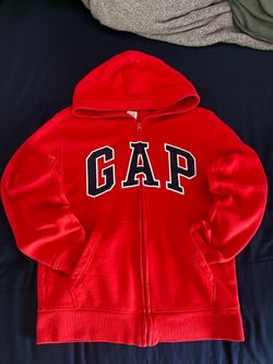 Gap Logo Zip-Up Hoodie Red