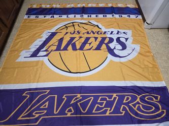 L A LAKERS BANNER STYLE  SHOWER CURTAIN