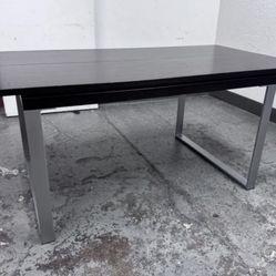 Modern Black Extendable Dining Table