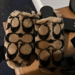 Women’s Coach Slippers Sz 9 
