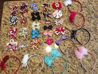 Lot of young girl hair accessories mostly Gymboree