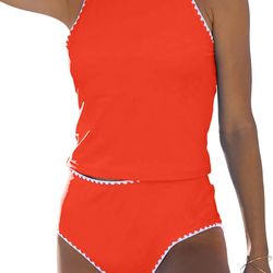 Large Orange Bikini 2 Piece 