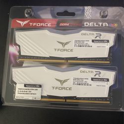  TEAMGROUP T-Force Delta RGB DDR4 16GB (2x8GB) 3600MHz (PC4-28800) CL18 Desktop Gaming Memory Module Ram White - TF4D416G3600HC18JDC01