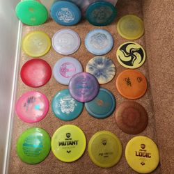 21 mixed disc golf disc lot disc mania , innova