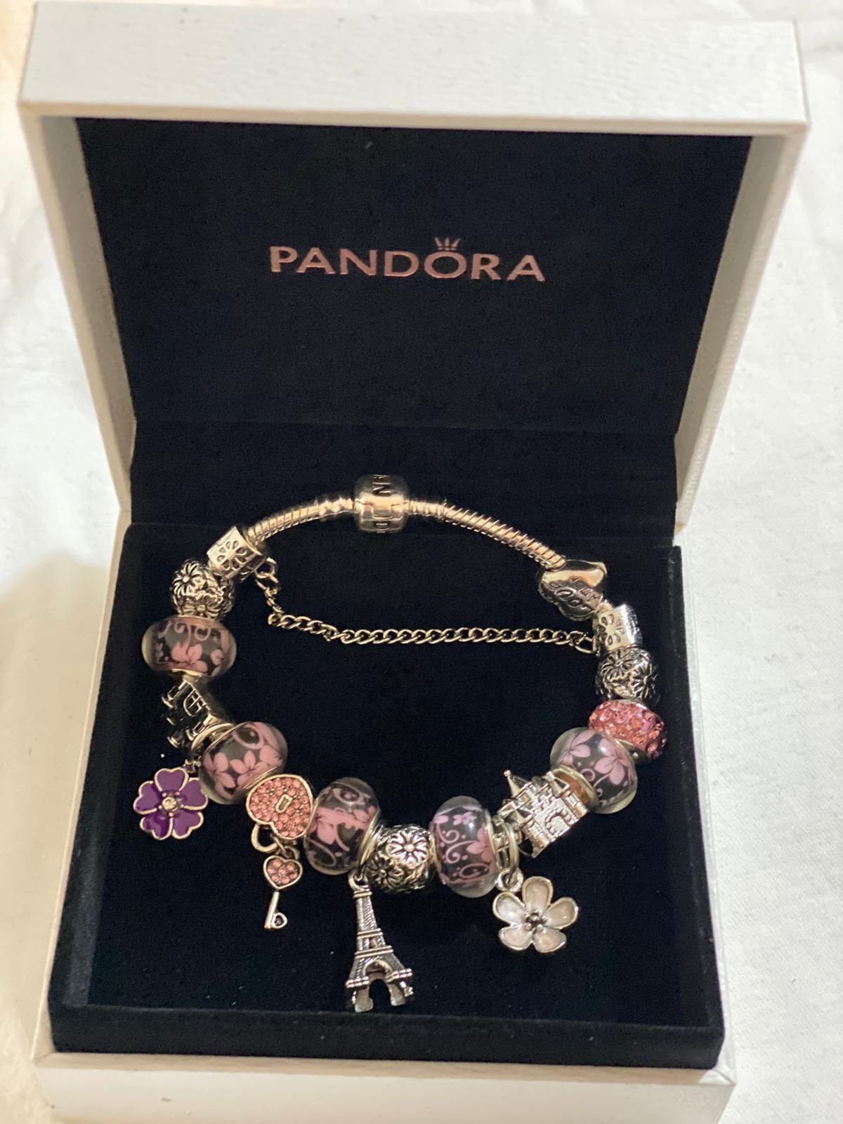 Pandora bracelet silver and gold