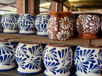$6 Each mix and match cups10oz  made in Mexico Talavera style