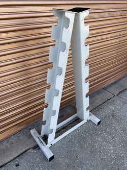 6 Pair Vertical Dumbbell Rack- Metal/ Rubber/ Urethane/ Hex Dumbbells Available Separately