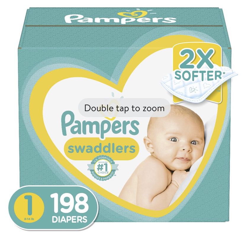 Pampers Size 1 (200 diapers-open box)