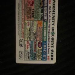 Local community discount cards 