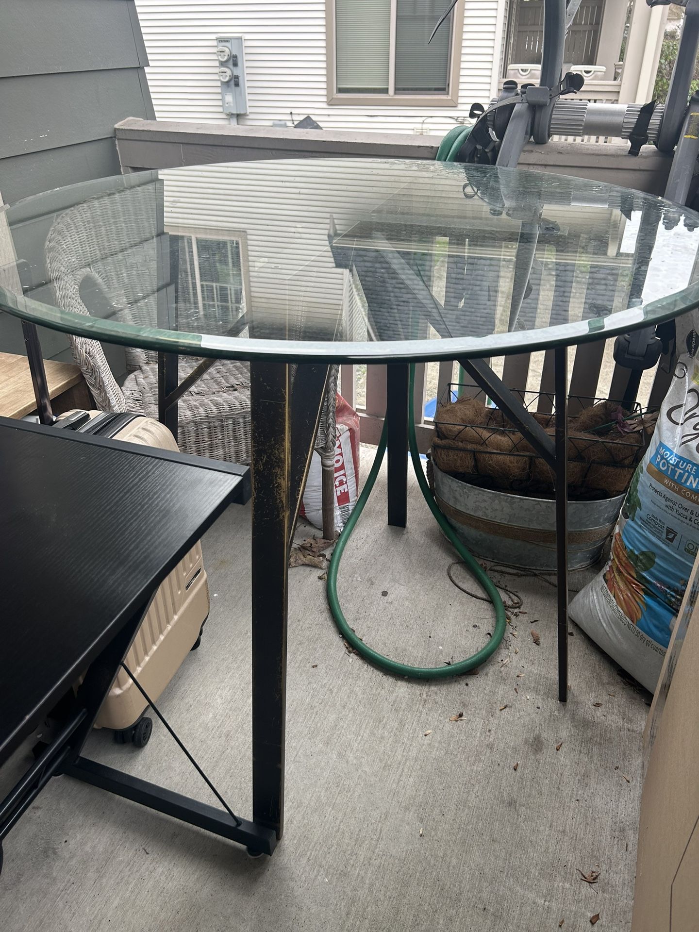 FREE Counter Height Thick Glass Table