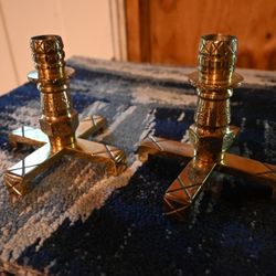 Heavy Brass Candlesticks 