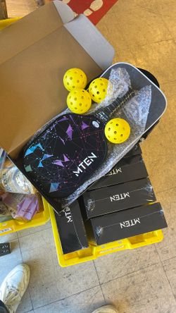 10 MTEN Pickleball Set Includes 2 Paddles 4 Ball Bag Fibreglass Sealed