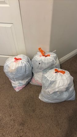 bags of vintage clothes