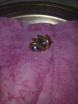 Cufflinks 1970s Irridecent Bluish Green Color