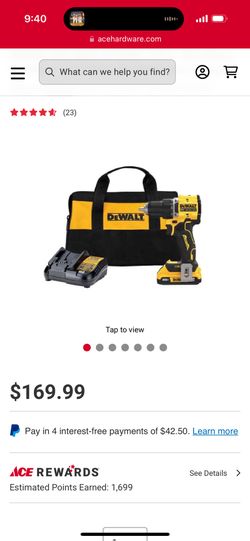 Dewalt Drill Driver 1/2 Inch With 2 Batteries