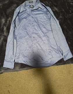 Tafford Men's Sky Blue Casual Button Down Shirt Size 36/37 Neck 16.5