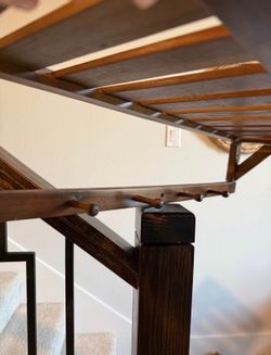 Solid wood hanging shelf