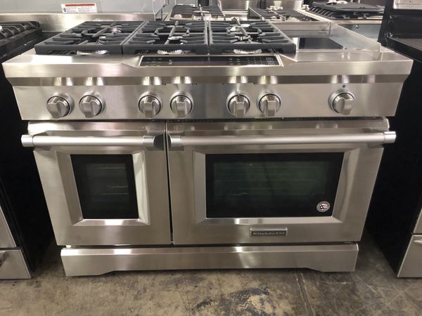 Kitchenaid 48 Inch Dual Fuel Range With Griddle New With Warranty