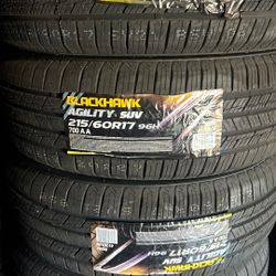215/60/17 Blackhawk Tires