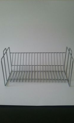 New Ikea Silver Grey Metal CD Storage Organizer Rack Holder