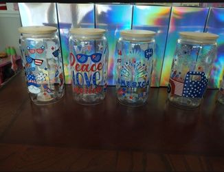 Independence Day Custom Glass Cups 🎆🎇