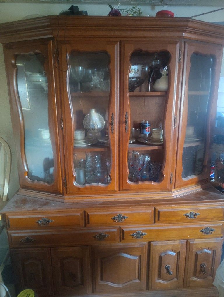 REDUCED!!     China Cabinet w/ China 